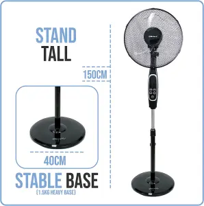 Belaco 16" Stand Fan with Remote Control