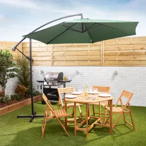 Alfresia Green 3 Metre Garden Cantilever Parasol