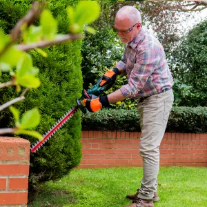 Webb Eco 20V WEV20HTB2 Cordless 50cm Hedge Trimmer, Lightweight, up to 48mins runtime, 3 year warranty, Battery & Charger Included