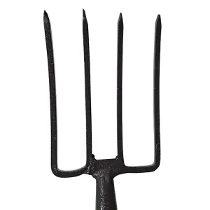 Gardening Digging Fork Carbon Steel With D Shaped Handle