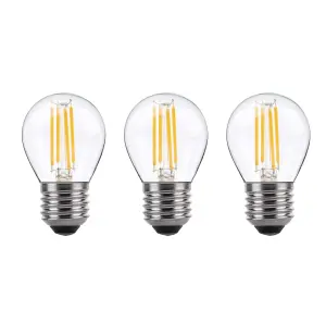 80w Equivalent LED Filament Light Bulb G45 Golf Ball E27 Screw 5.9w LED - Warm White