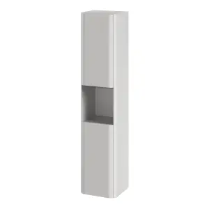 GoodHome Nevado Tall Matt Grey Double Bathroom Column cabinet (H)160cm (W)35cm