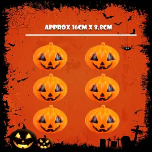 Halloween Pumpkin Set of Six Decorations Trick or Treat Party  Pumpkins