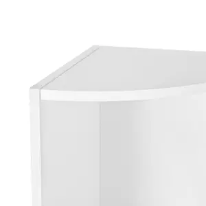 Galaviz Corner Bookcase White