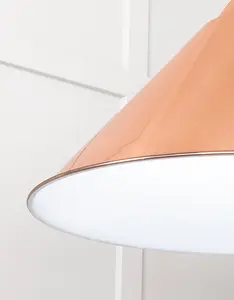 White Gloss Hockley Pendant in Copper