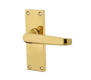 4 Pairs Golden Grace Victorian Straight Lever Latch Door Handle Handles 120mm x 40mm Polished Brass Finish