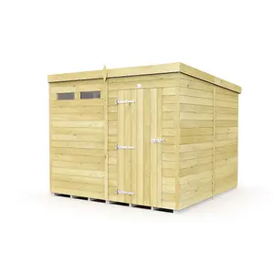 DIY Sheds 8x8 Pent Security Shed - Single Door