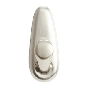 3M Command Forever classic Nickel effect Metal Small Hook (H)65mm (W)96mm