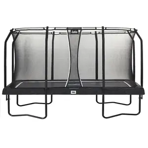 13ft x 8ft Salta Black Premium Rectangular Trampoline with Enclosure