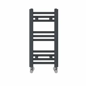 Right Radiators 600x300 mm Straight Heated Towel Rail Radiator Bathroom Ladder Warmer Anthracite