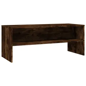 vidaXL TV Cabinet Smoked Oak 100x40x40 cm Engineered Wood