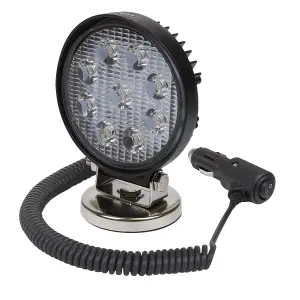 Sealey Round Work Light Lamp 27W SMD LED 2160 Lumens Magnetic Base Set LED3RM