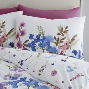 Countryside Floral Reversible Duvet Cover Set with Pillowcases Kingsize - 2 Standard Pillowcases