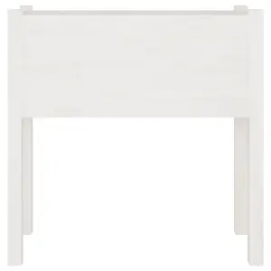 Berkfield Garden Planter White 70x31x70 cm Solid Pinewood