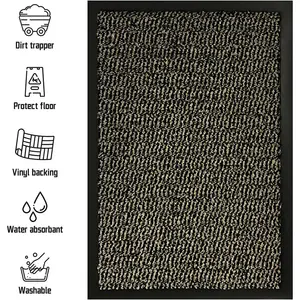 Caro Barrier Door Mat Brown / 80cm W x 300cm L