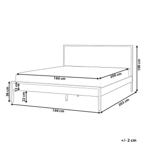 EU King Size Bed Light Wood ERVILLERS