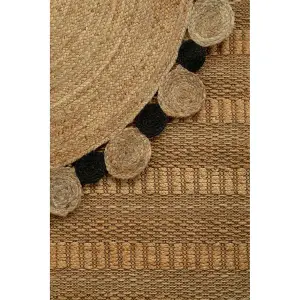 Bosie By Premier Demir Large Natural and Black Jute Rug