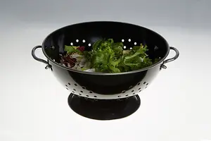 Maison by Premier Black Enamel Colander