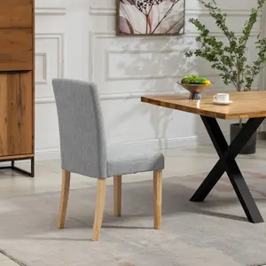 Maiolo Fabric Dining Chairs - Set of 2 - Grey