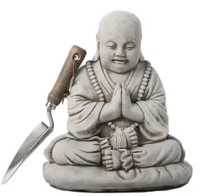 Small Monk on a cushion Garden Ornament