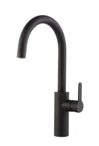 GoodHome Zanthe Graphite effect Kitchen Side lever Tap