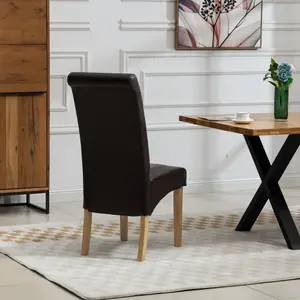 Rimini Vegan Leather PU Dining Chairs - Set of 2