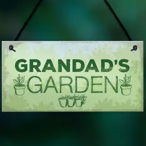 Red Ocean Grandads Garden Hanging Summer House Shed Sign Garden Plaque Birthday Gifts For Grandad