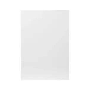 GoodHome Stevia Gloss white Slab Highline Cabinet door (W)500mm (H)715mm (T)18mm