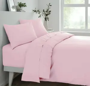 Smart Living Super Soft Easy Care Polycotton Bed Linen Luxury Bedding 32cm Deep Bedsheet Non Iron Fitted Sheet or Pillowcase Pair