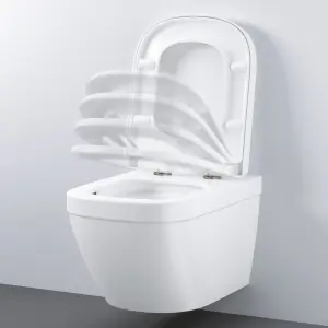 Grohe Euro Alpine White Wall hung Toilet & cistern with Soft close seat & Concealed cistern