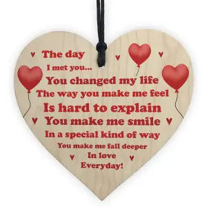 Anniversary Gift For Husband Wife Wooden Heart Gift For Men Women Love Plaque