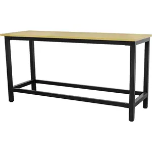 1.8m x 0.6m Heavy Duty Workbench with Steel Frame and MDF Top