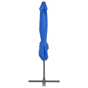 Berkfield Cantilever Umbrella with Steel Pole Azure Blue 250x250 cm