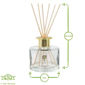 Glass Reed Diffusers - 200ml - Lemongrass - Pack of 3