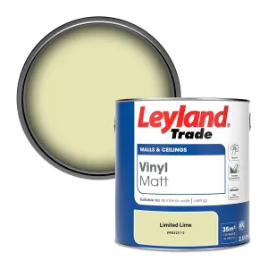 Leyland Trade Vinyl Matt Walls & Ceilings Emulsion Paint Limited Lime (PPG1217-2) 2.5L