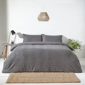 Yard Chevron Tuft 100% Cotton Duvet Cover Set