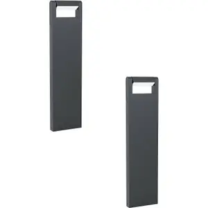 2 PACK IP44 Outdoor Bollard Light Black Cast Aluminium 4.8W LED Post