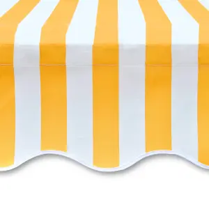 Berkfield Awning Top Sunshade Canvas Sunflower Yellow & White 3x2.5m