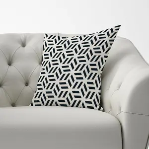 Geometric Monochrome Hexagonal Pattern Cushions 60cm x 60cm