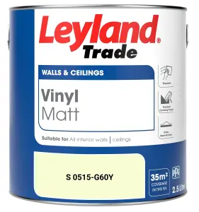 Leyland Trade Vinyl Matt Walls & Ceilings Emulsion Paint (S 0515-G60Y) 2.5L