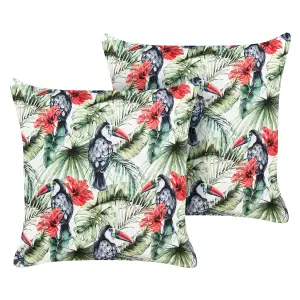 Set of 2 Outdoor Cushions MALLARE Green