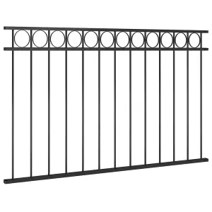 Berkfield Fence Panel Steel 1.7x0.8 m Black