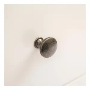 Maggiori 3 Drawer Bedside Table Brass Knob