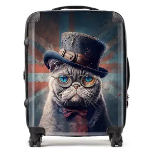 British Shorthair Cat Splashart Suitcase - Large