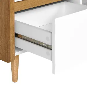 Beliani Scandinavian TV Stand White CUSTER