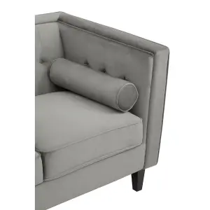 Interiors by Premier Helia Grey Velvet Sofa