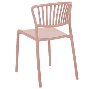 Set of 4 Garden Chairs GELA Pastel Pink