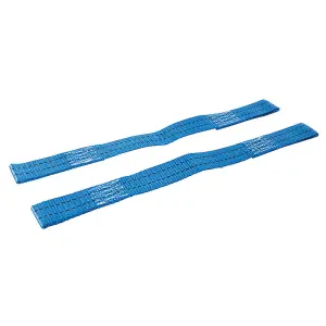 2x 1000KG 450mm Tie Down Securing Loop Offset Load & Vehicle Ratchet Straps