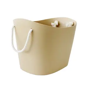 Balcolore Laundry Basket White / Medium (30.5 cm H x 27 cm W x 40 cm D)