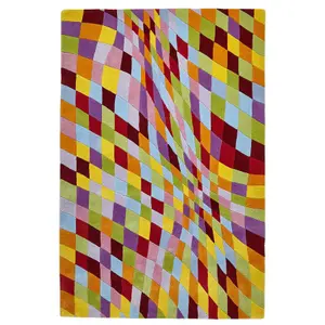 Prism PR101 Geometric Wool Rugs in Multicolour - 120x170cm